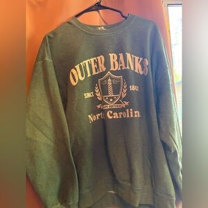 Full Tilt Outer Banks Crew Neck Sweater - Dark Green